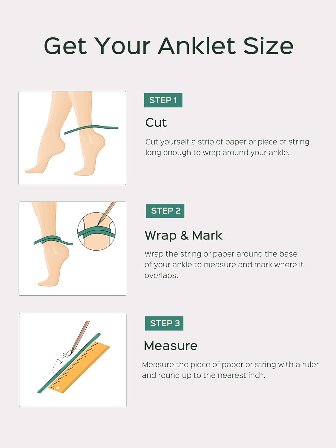 Cute Tiny Bead Chain Anklets, how to Get Your Anklet Size