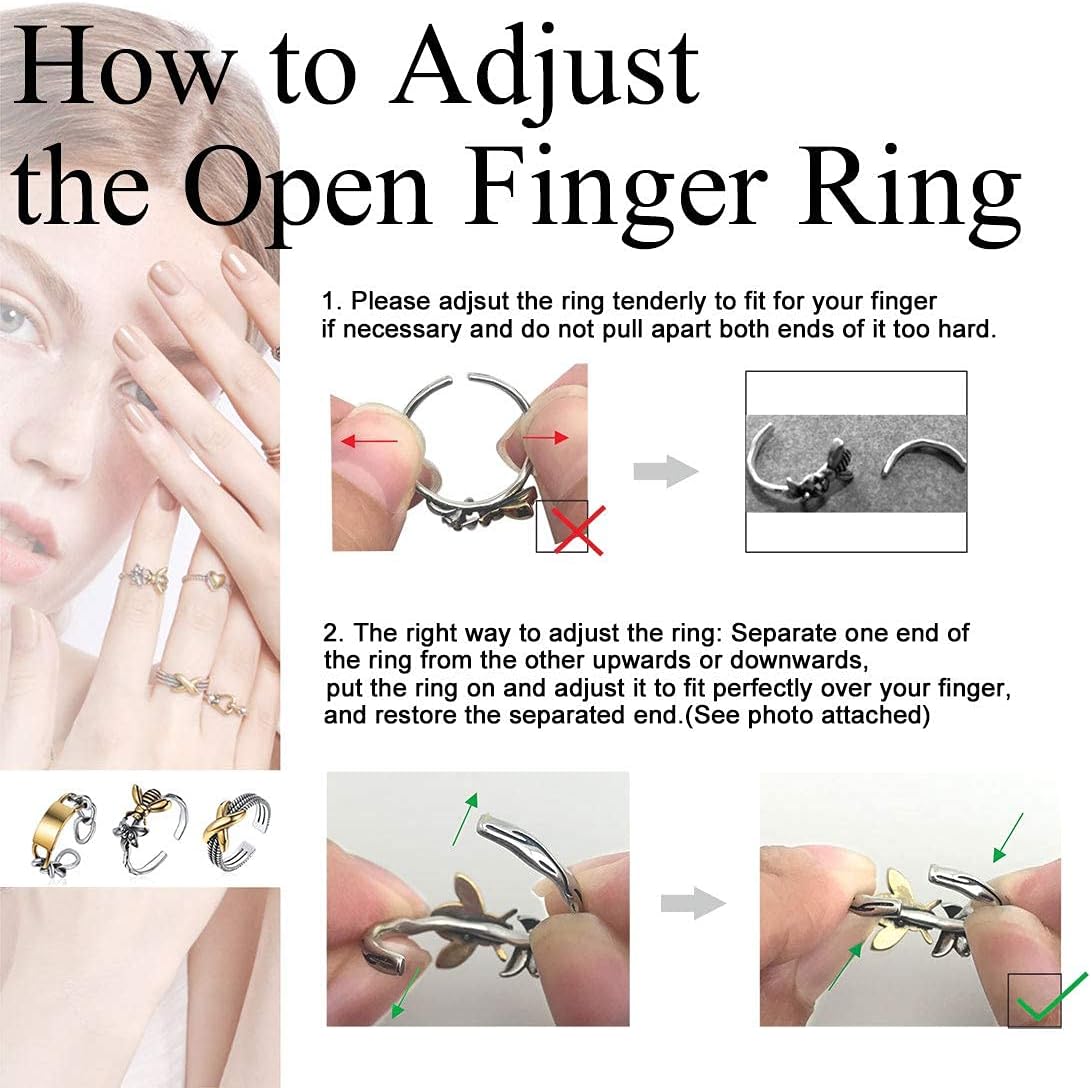 How to adjust an open ring at home, Adjustment steps for men & women