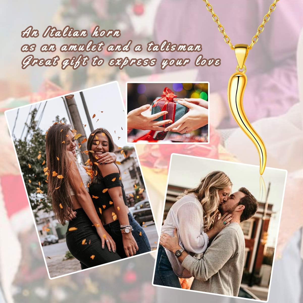 Lucky Italian Horn Necklace Pendant Necklace