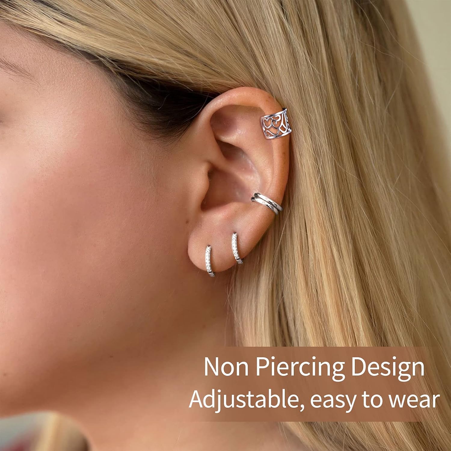 8mm Celtic Cuff Non-Piercing Cartilage Earrings