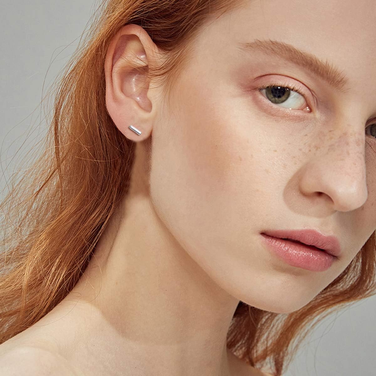 Dainty Simple Bar Stud Earrings for Women