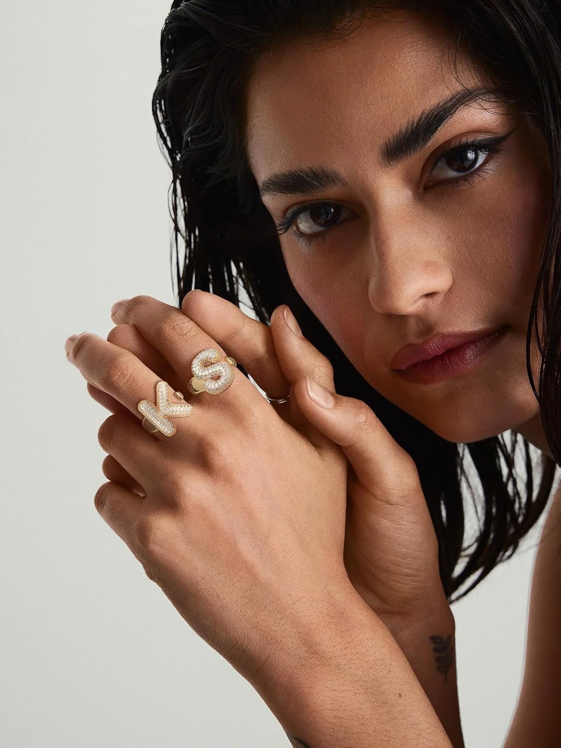 14k Chunky Gold Initial Statement Rings for Women & Men