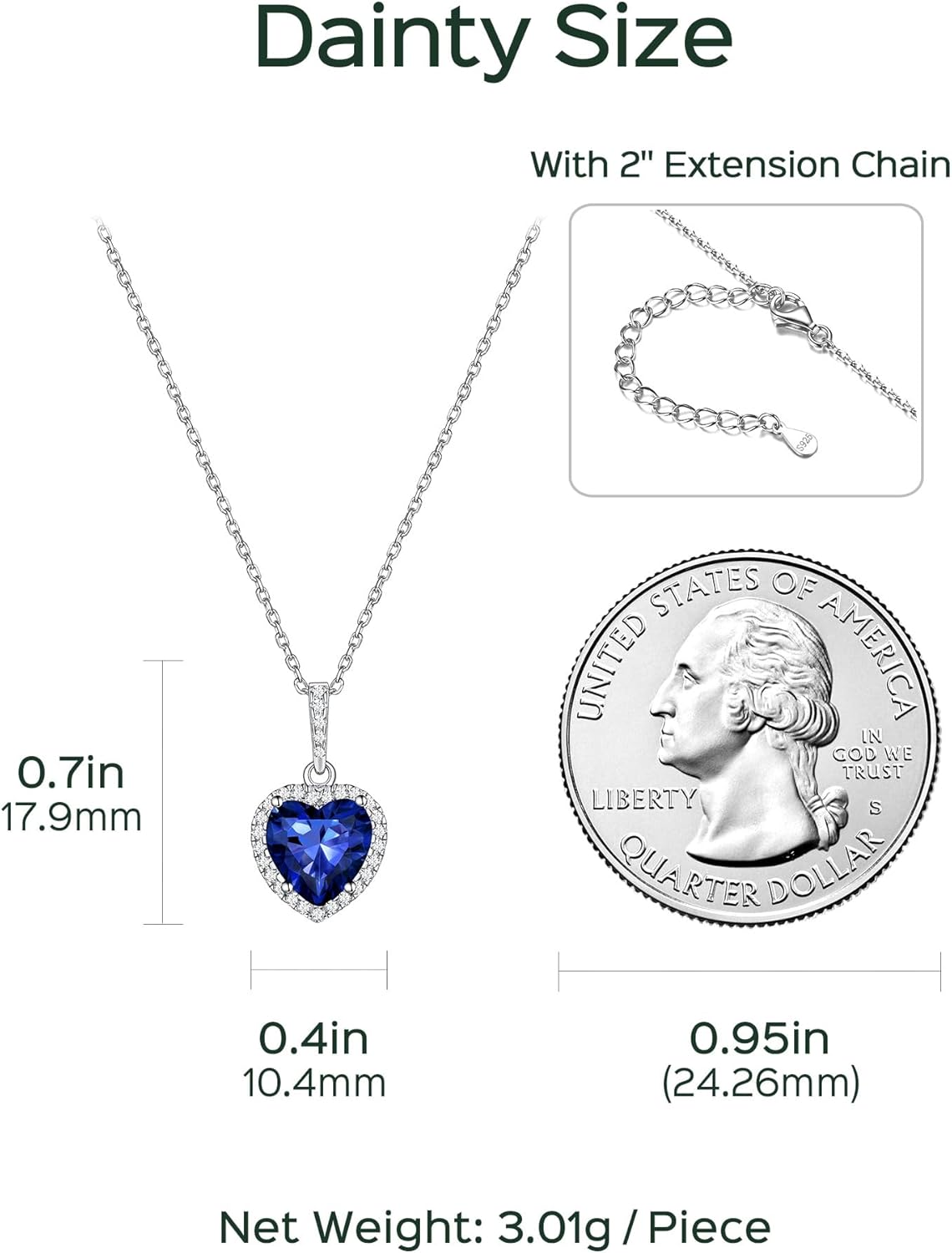 Heart Birthstone With Cubic Zirconia Necklace
