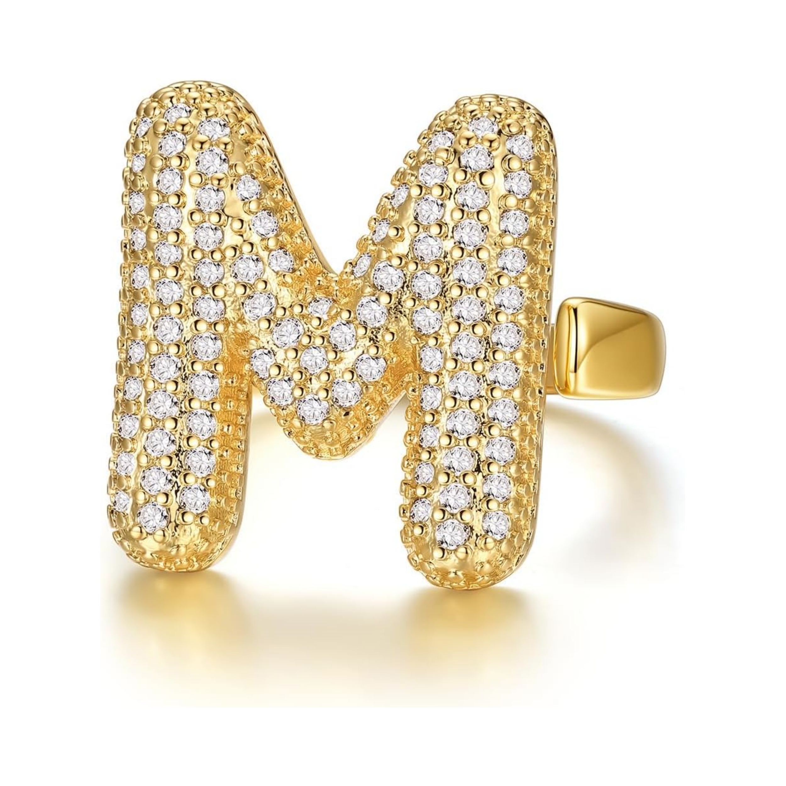 14k Chunky Gold Initial Statement Rings 