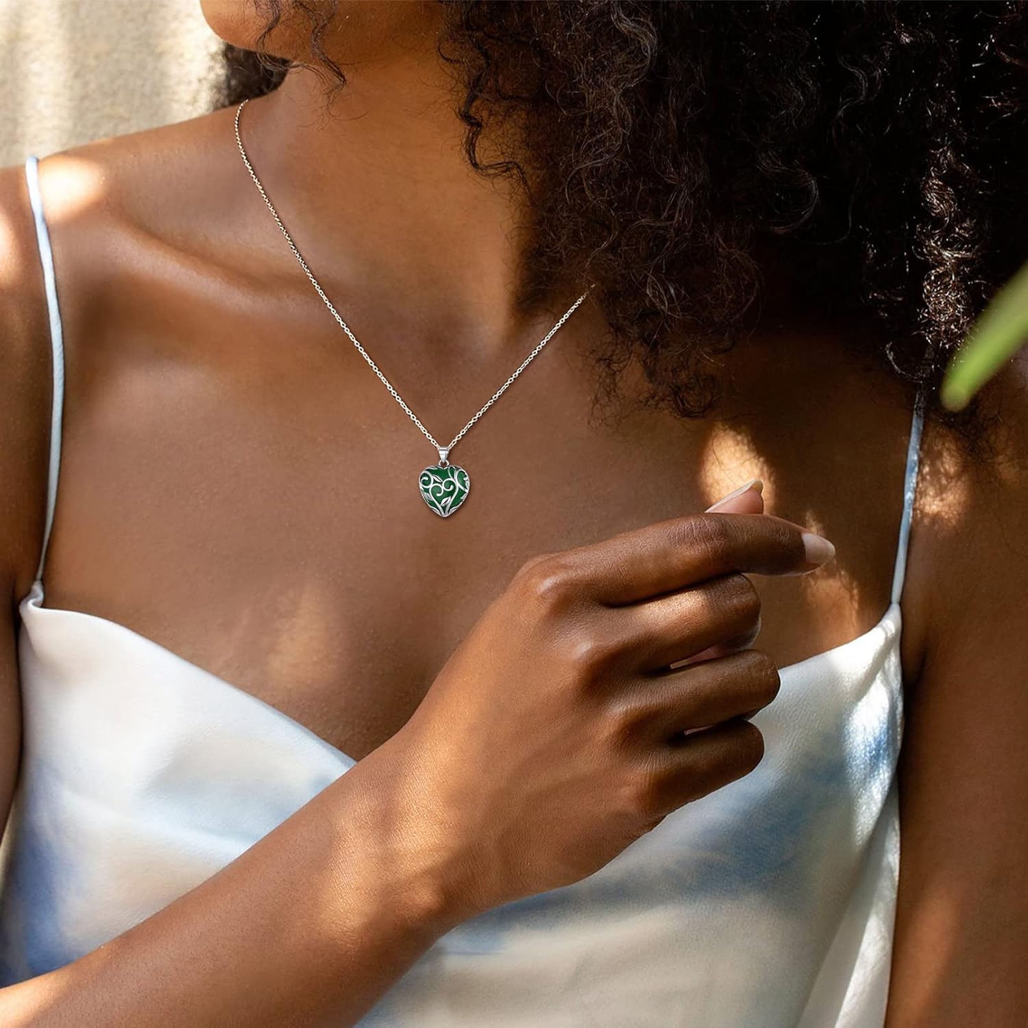 Celtic Knot Heart Birthstones Necklace for Women