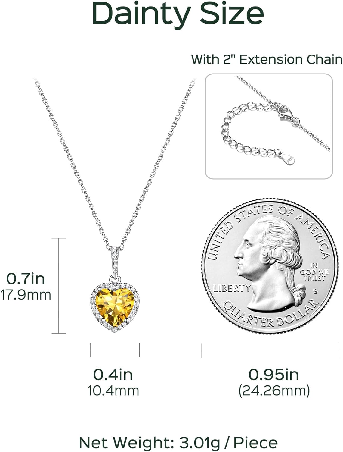 Heart Birthstone With Cubic Zirconia Necklace
