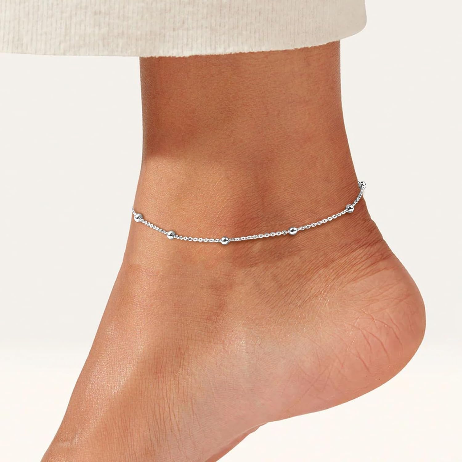 Cute Tiny Bead Chain Anklets for Women