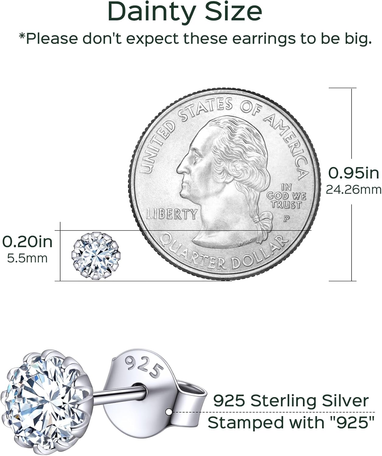 Round Cut Birthstone Stud Earrings for Ladies,  jan birthstone, april birthstone, Diamond Jewelry, Aries Birthstone, Taurus Birthstone, birthstone Earrings, gift idea