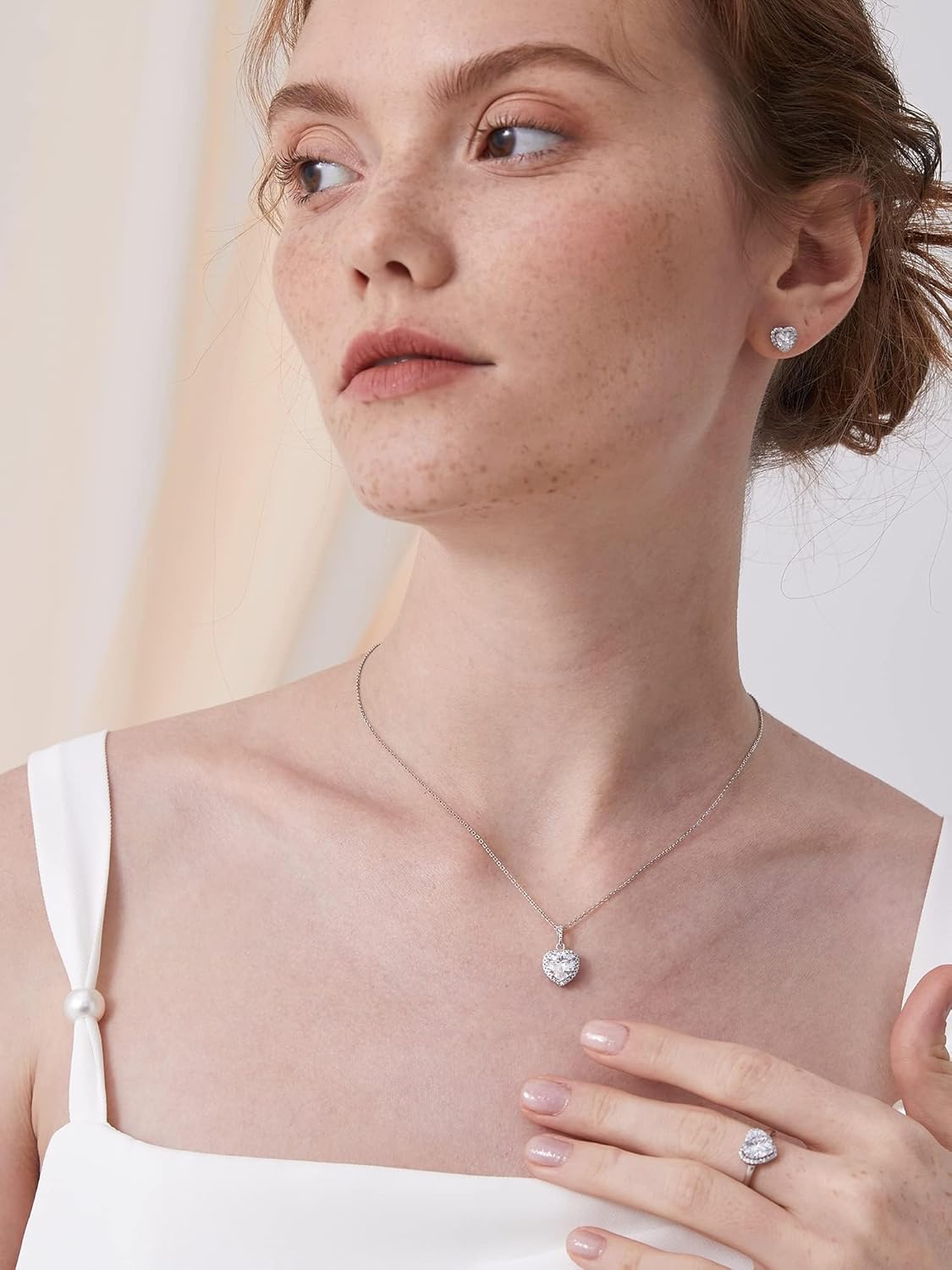 Heart Birthstone With Cubic Zirconia Necklace