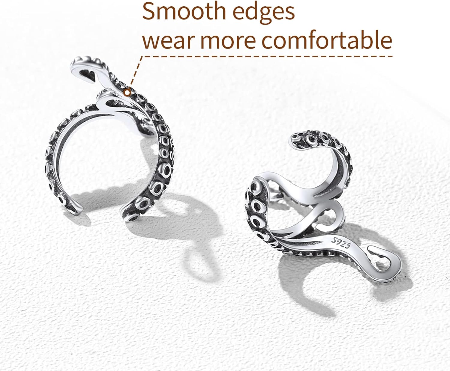 Octopus Tentacle Non-Piercing Cartilage Earrings