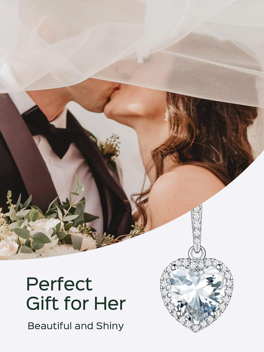 Heart Birthstone With Cubic Zirconia Necklace