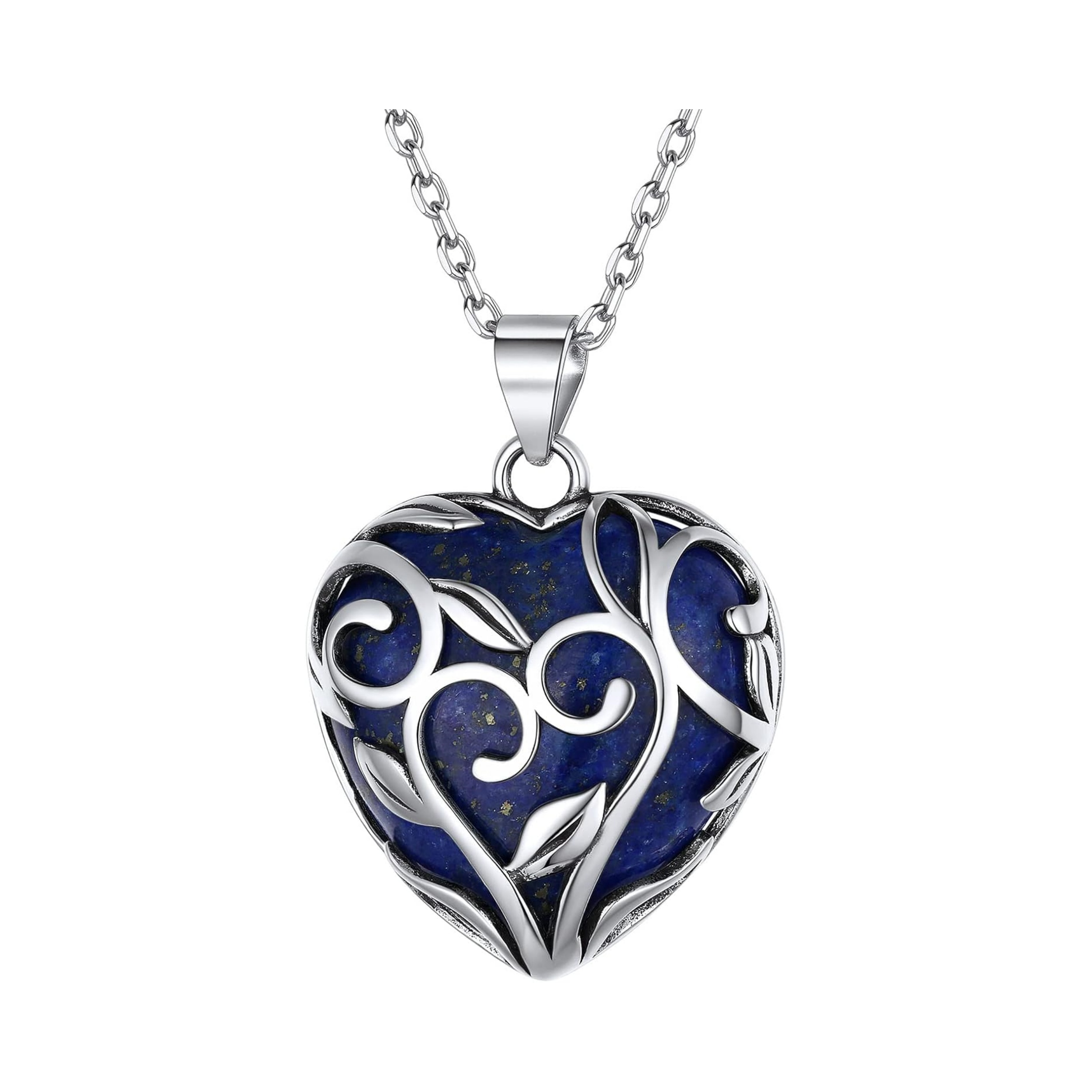 Celtic Knot Heart Birthstones Necklace