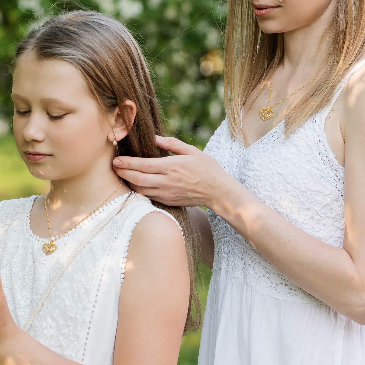 Love Heart Celtic Knot Pendant Necklace