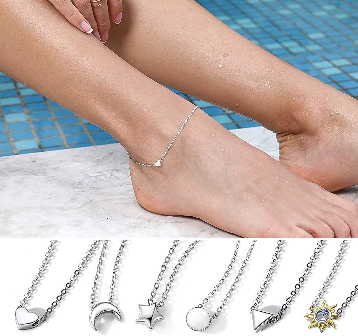 Adjustable Dainty Dot Round Anklets  in Different Style