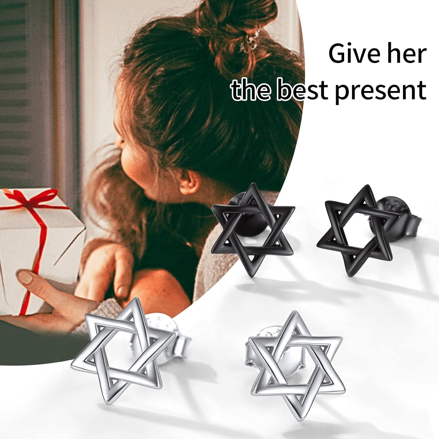 Star of David Stud Earrings  in Different Colors
