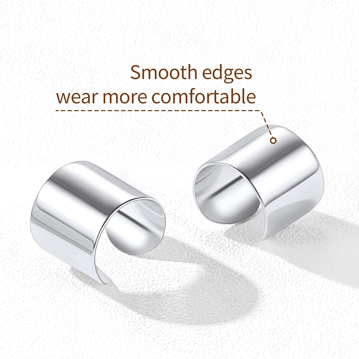 10mm Simple Cuff Non Piercing Clip on Cartilage Earrings