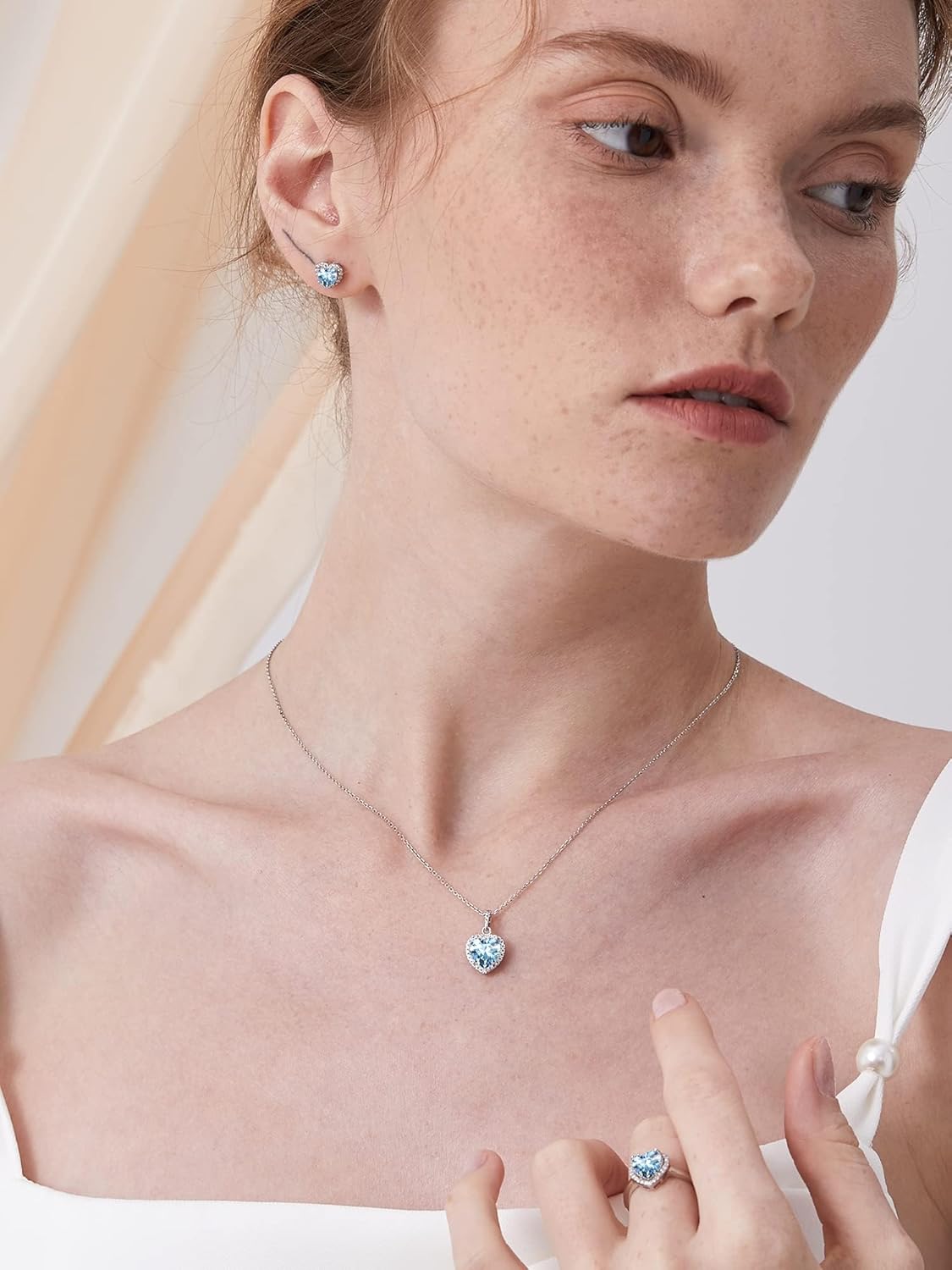 Heart Birthstone With Cubic Zirconia Necklace