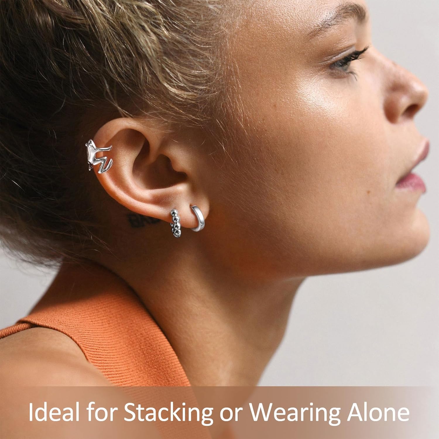 Tree Frog Non-Piercing Cuff Ear Clip Earrings for Women