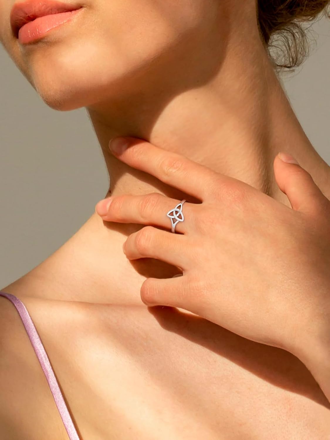 Triquetra Celtic Knot Promise Ring for Women