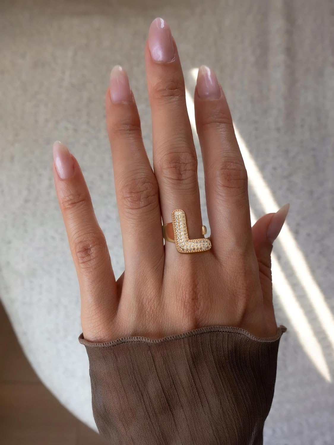 14k Chunky Gold Initial Statement Rings for Women & Men