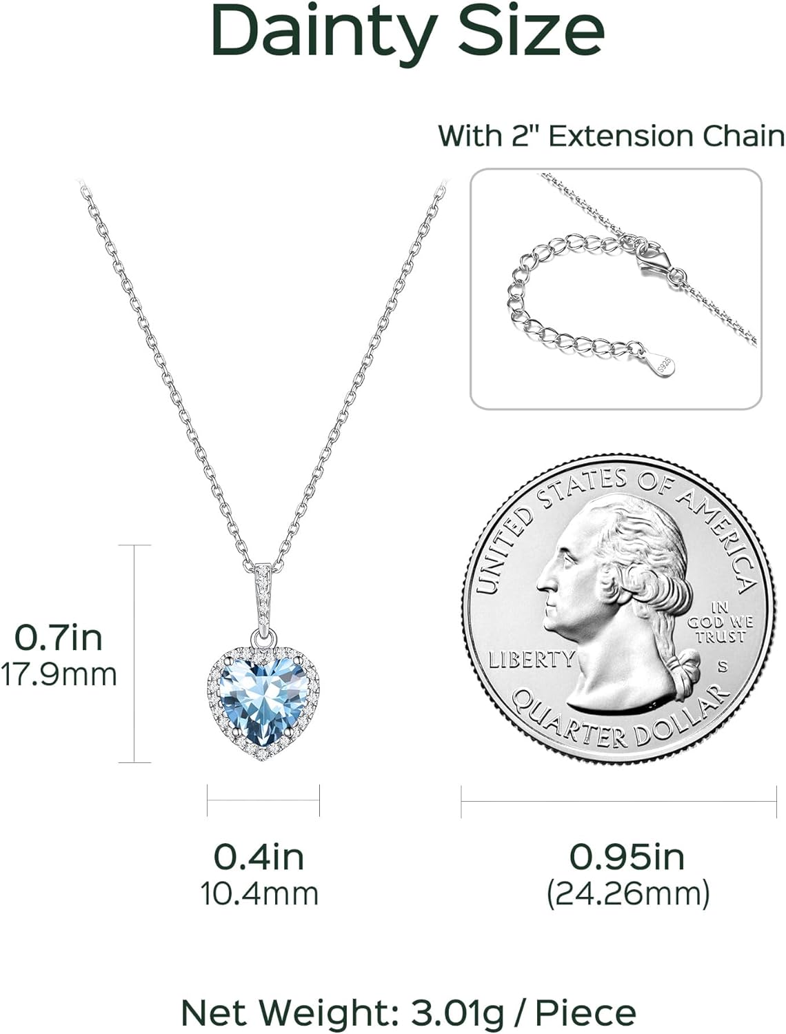 Heart Birthstone With Cubic Zirconia Necklace