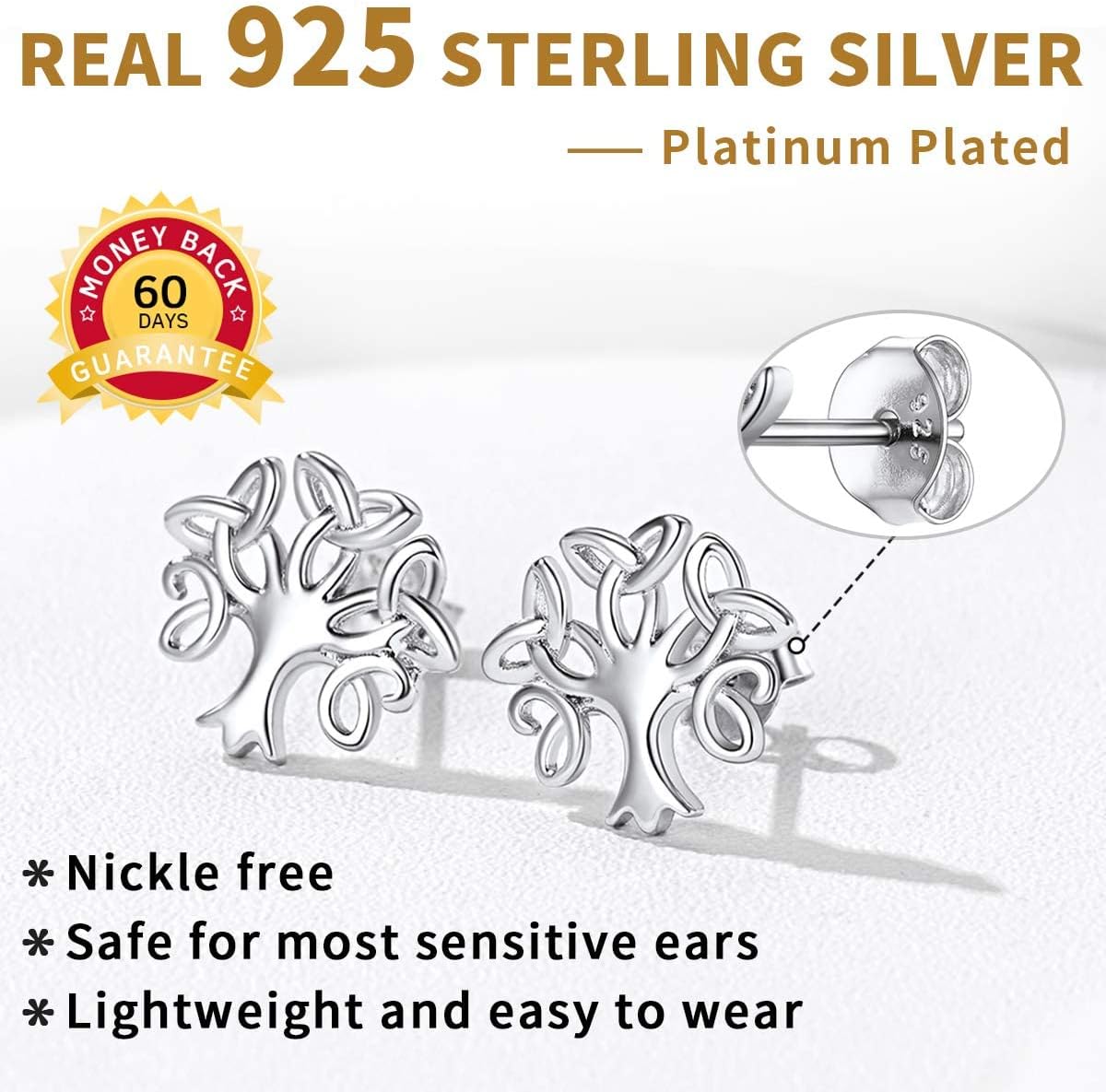 Tree of Life Stud Earrings