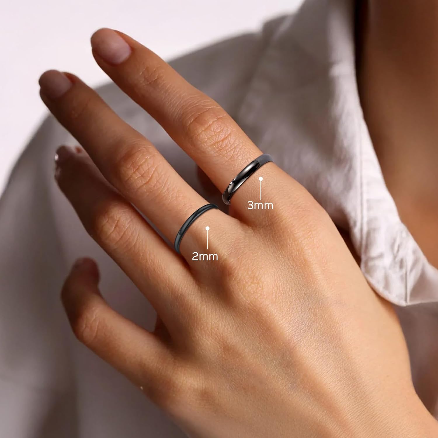 Plain Dome High Polished Wedding Band Rings for Women