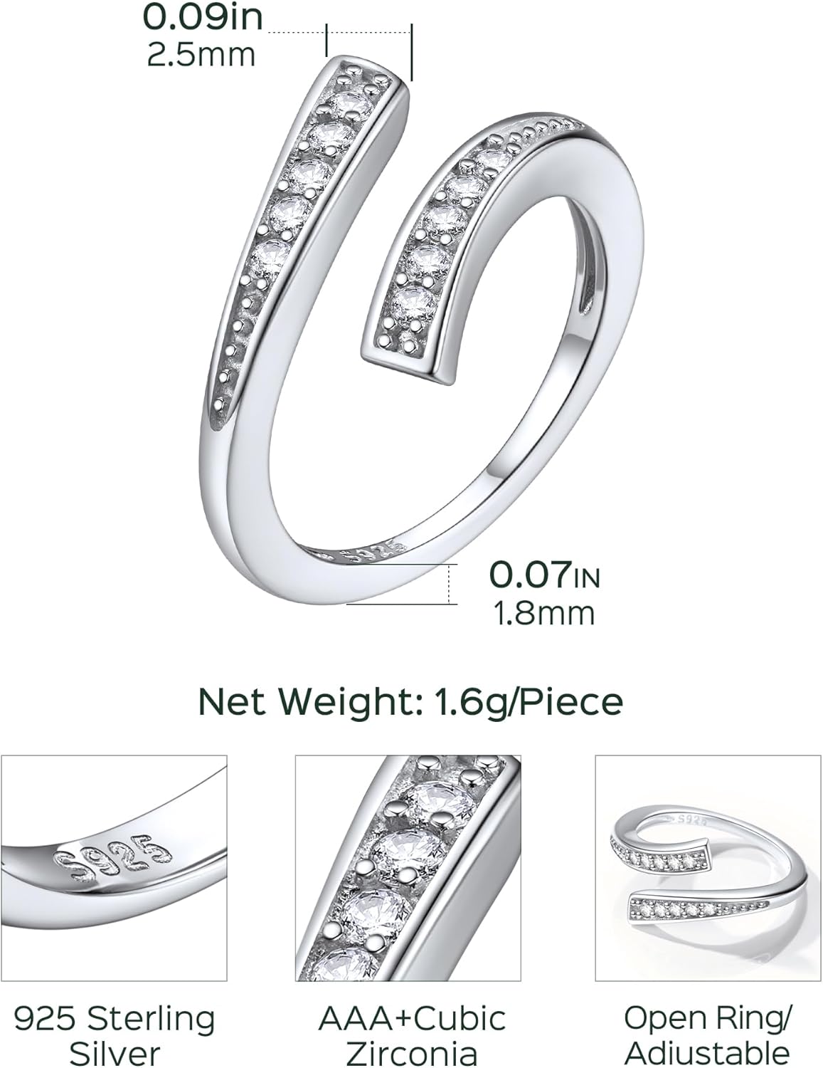 Shift-Square Adjustable Open Toe Rings