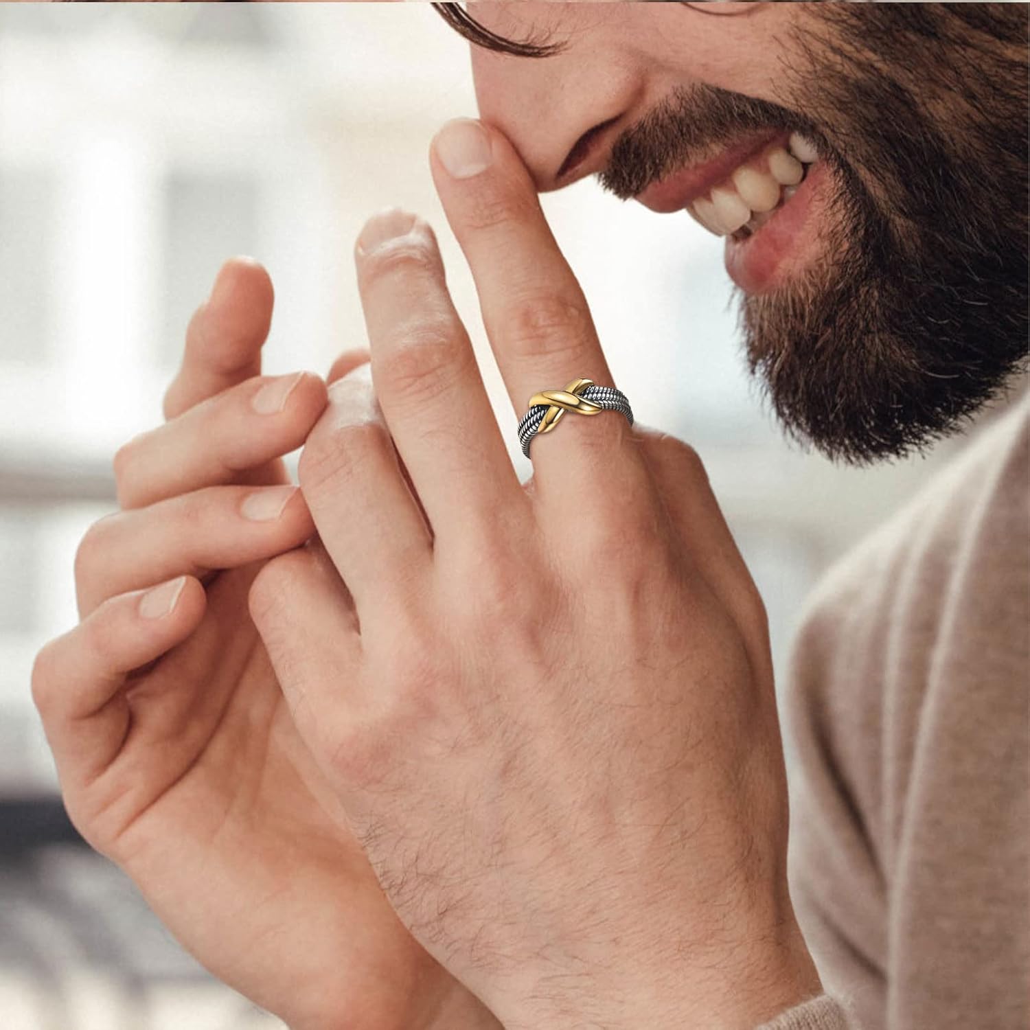 Eternity Bands Crossover X Wedding Rings for Men