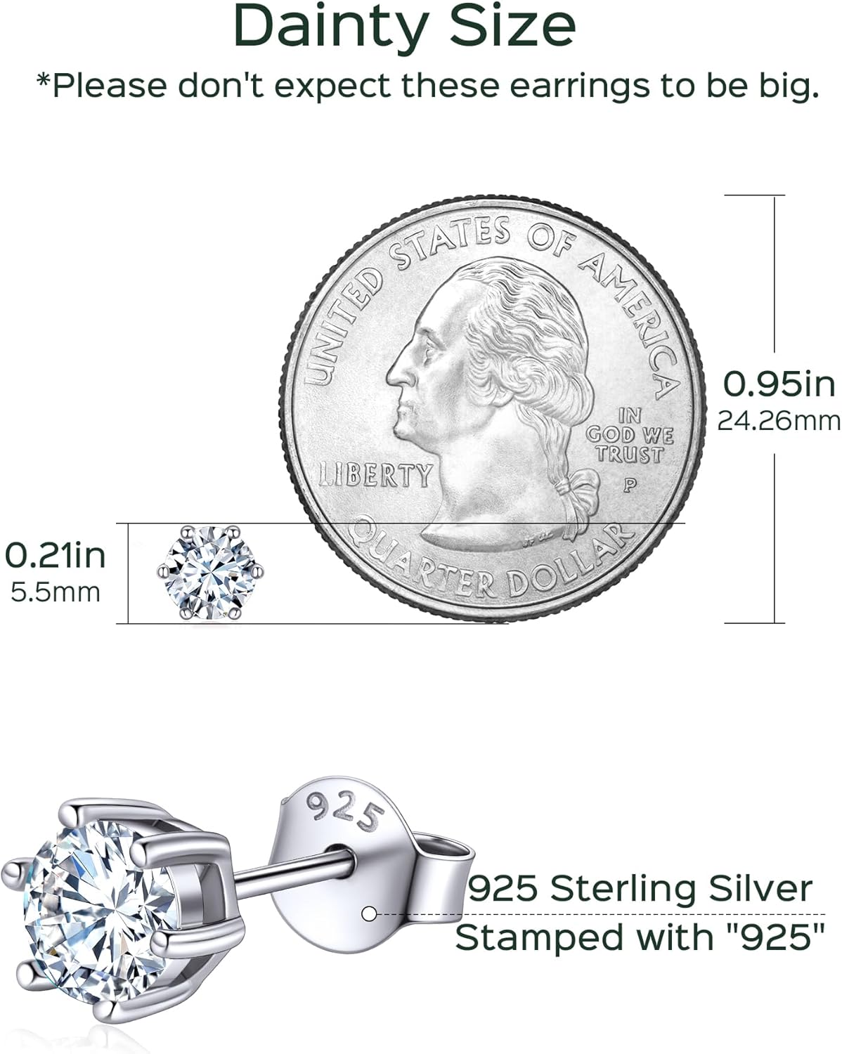 12 Months Sparkling Round Birthstone Halo Stud Earrings, april birthstone, Diamond Jewelry, Aries Birthstone, Taurus Birthstone, sterling silver earrings, gift idea