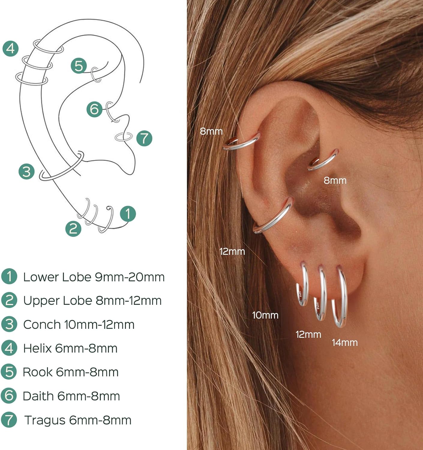 Dainty Hypoallergenic Hoop Earrings