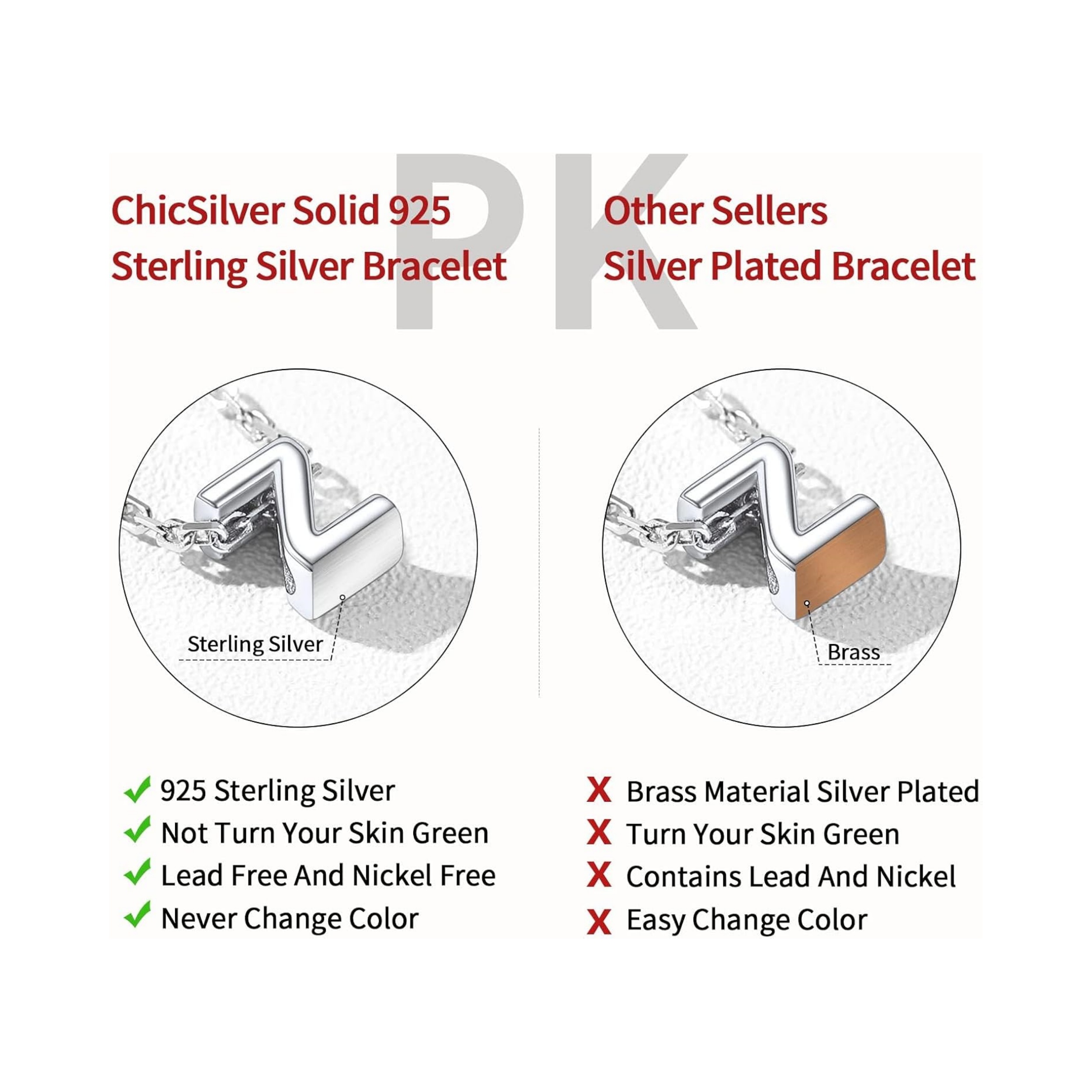 Minimalist Letter Dainty Initial Bracelets for Women, sterling silver jewlery, sterling silver bracelets, initial bracelet, gift idea,  A to Z  jewelry