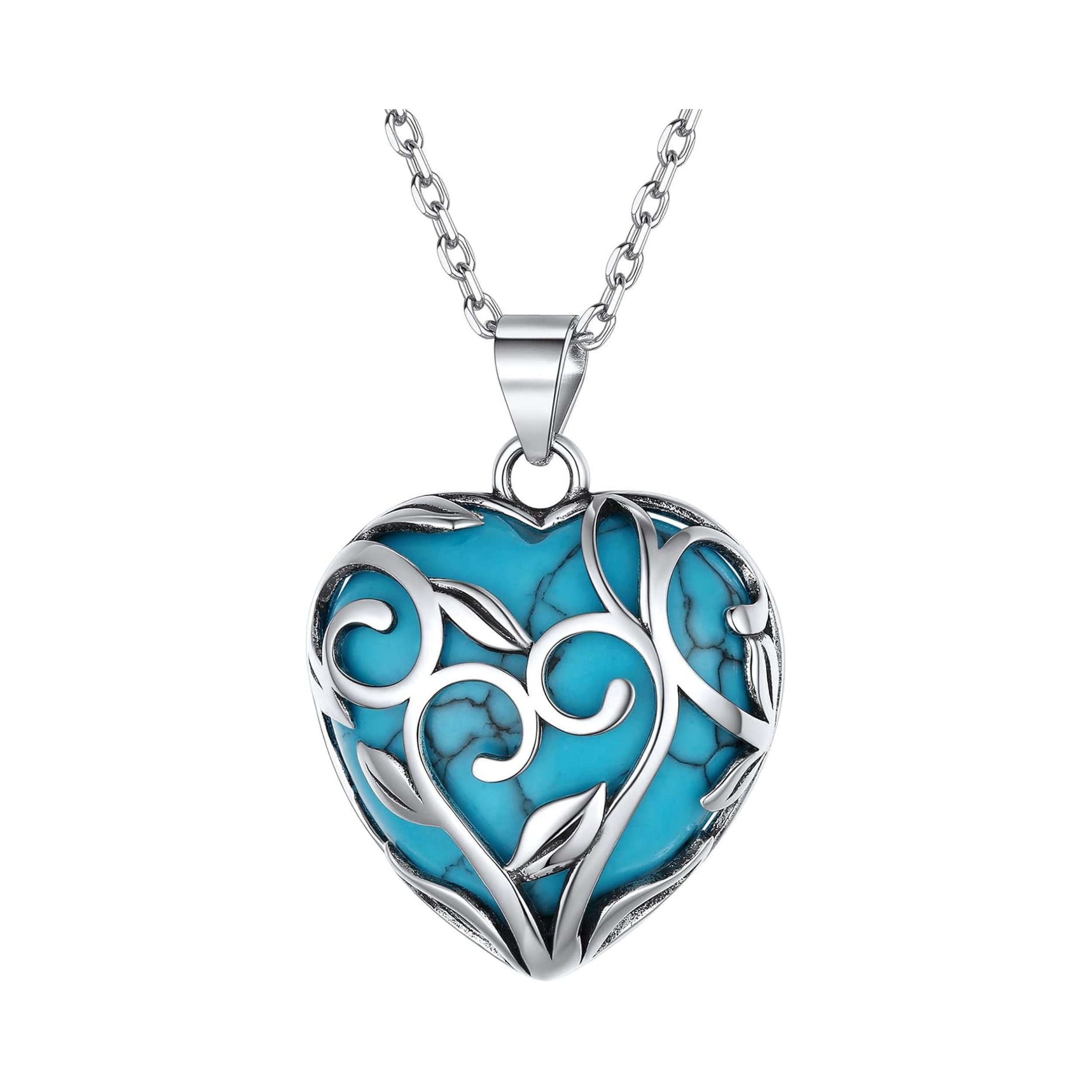 Celtic Knot Heart Birthstones Necklace