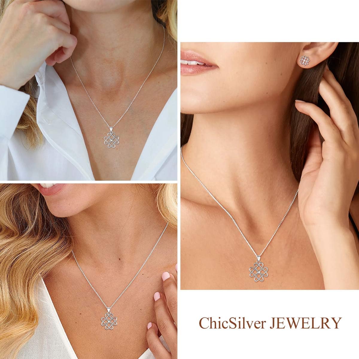 Celtic Love Knot Good Luck Necklaces for Women