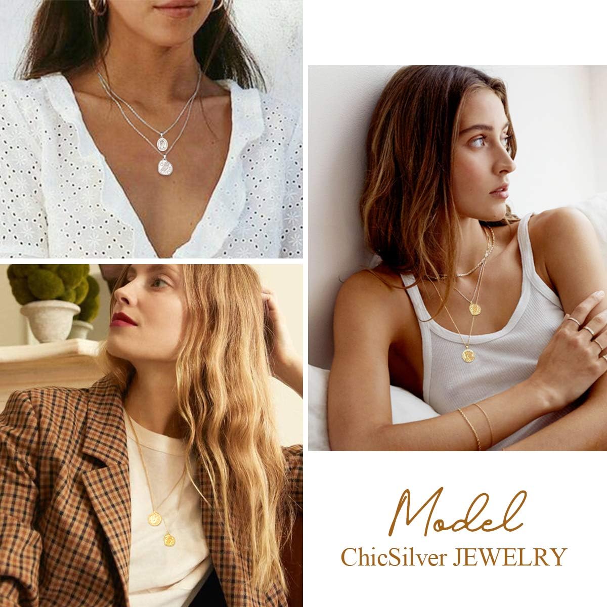 Vintage Athena & Owl Irregular Greek Coin Pendant Necklace for Women