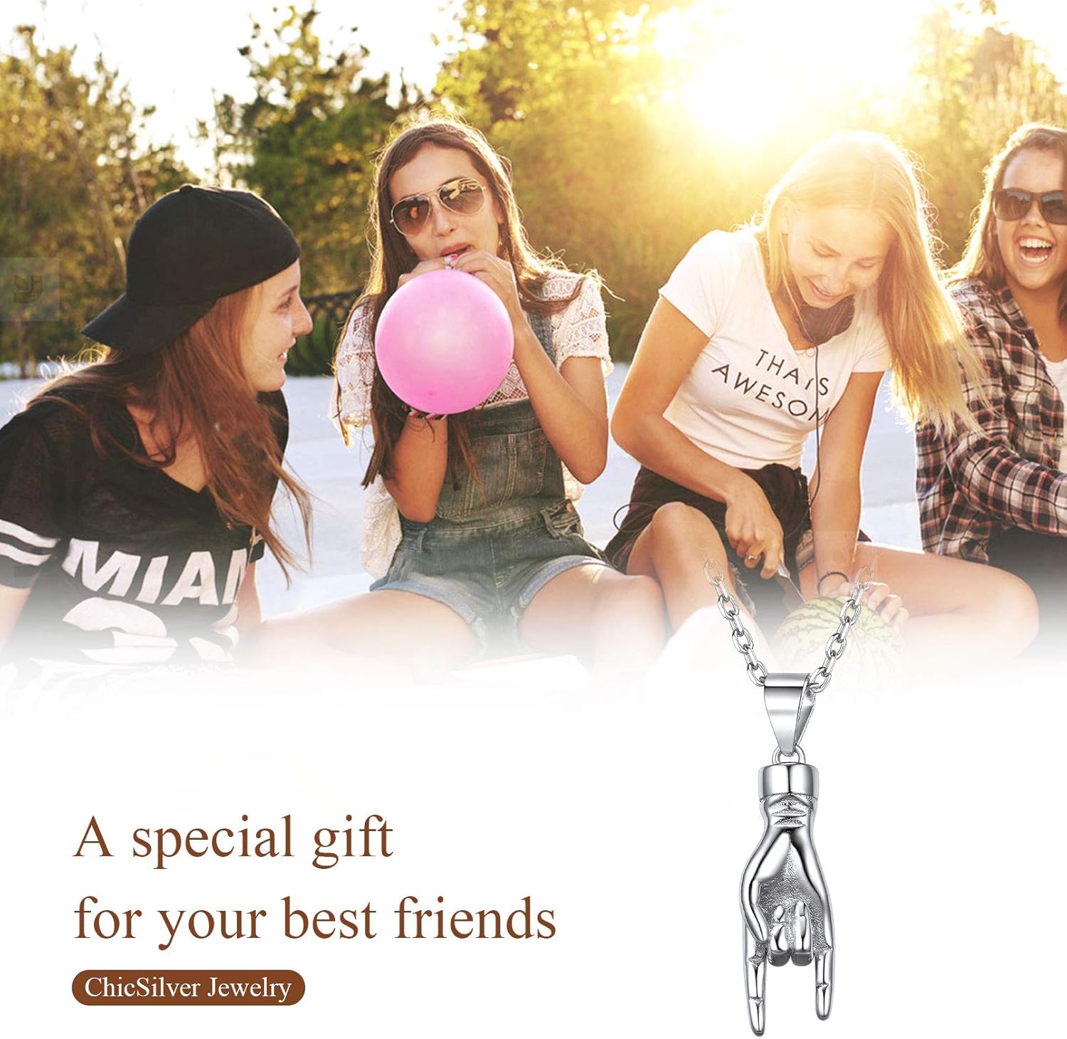 A special gift for your best friends: Italian Hand Mano Cornuto Good Luck Sign Pendant Necklace