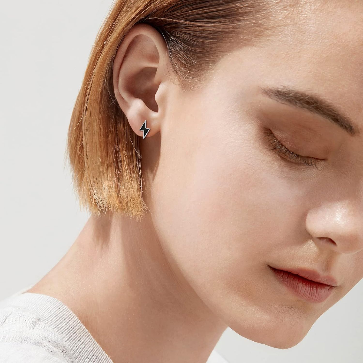 Minimalist Lightning Bolt Stud Earrings for Women