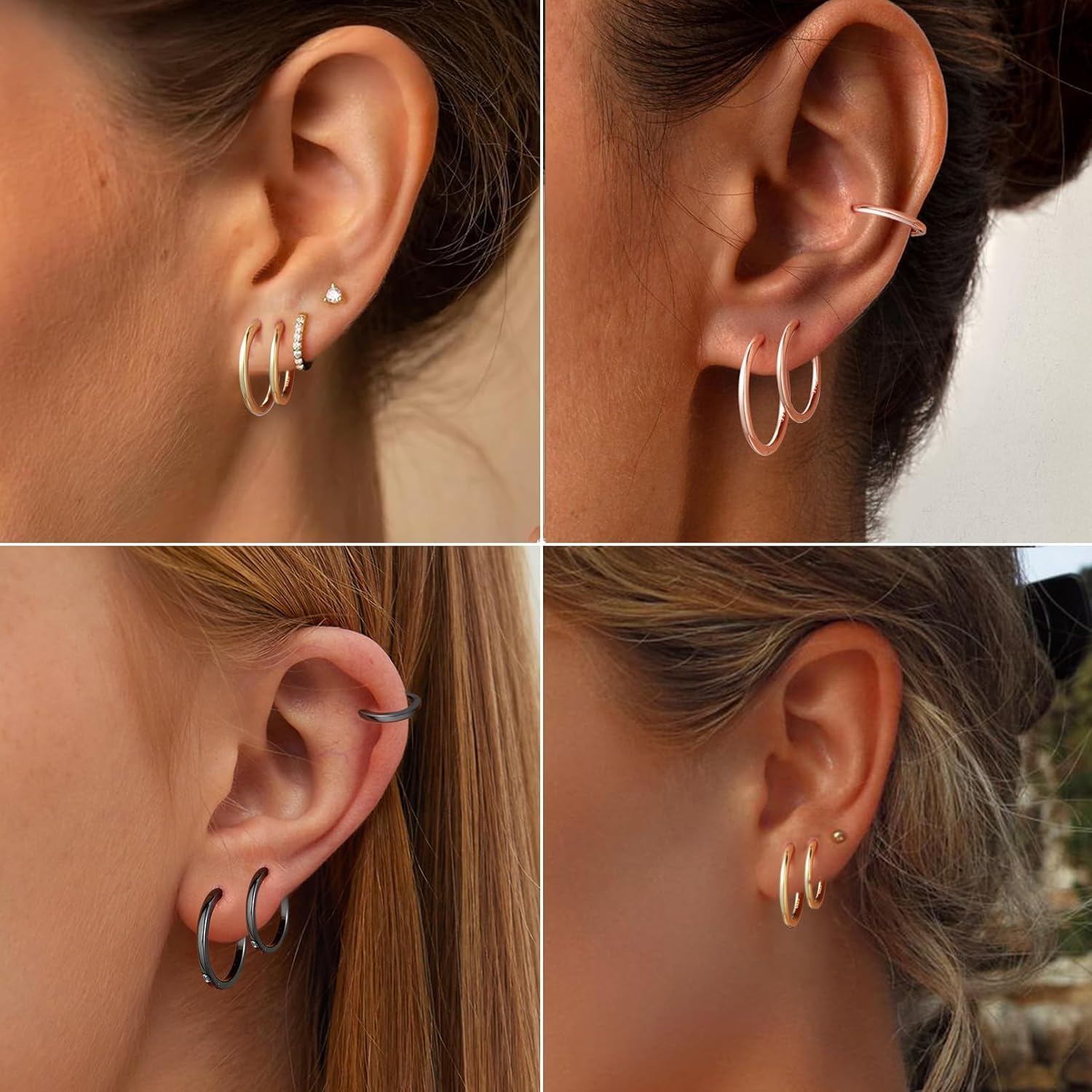 Dainty Hypoallergenic Hoop Earrings for Women