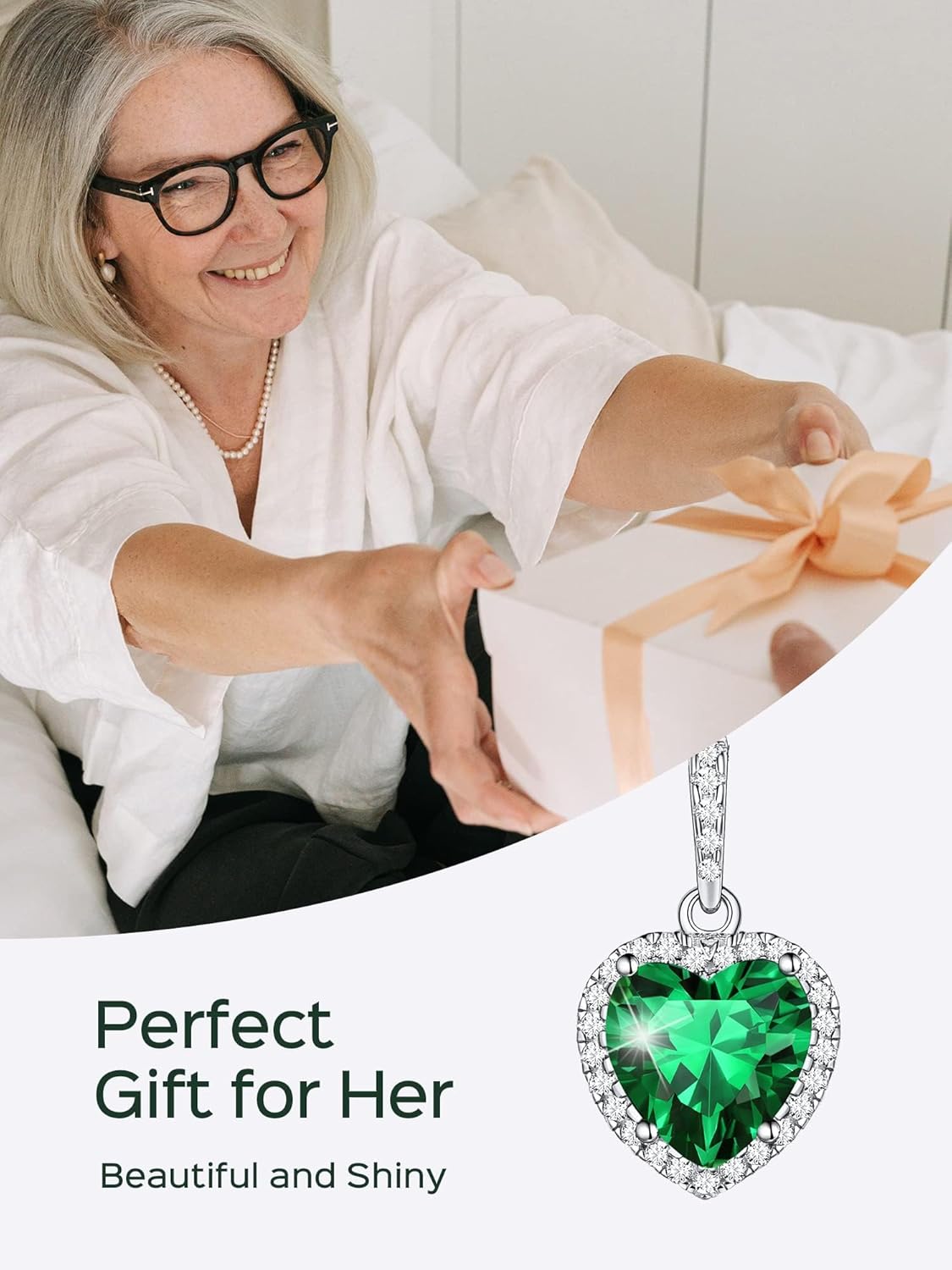 Heart Birthstone With Cubic Zirconia Necklace