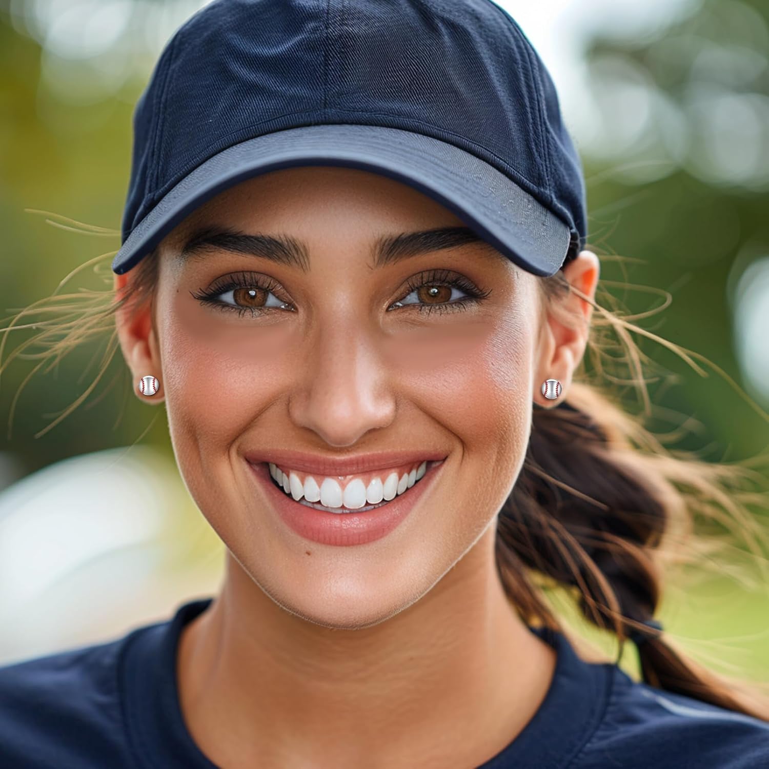 Baseball Stud Earrings for Women