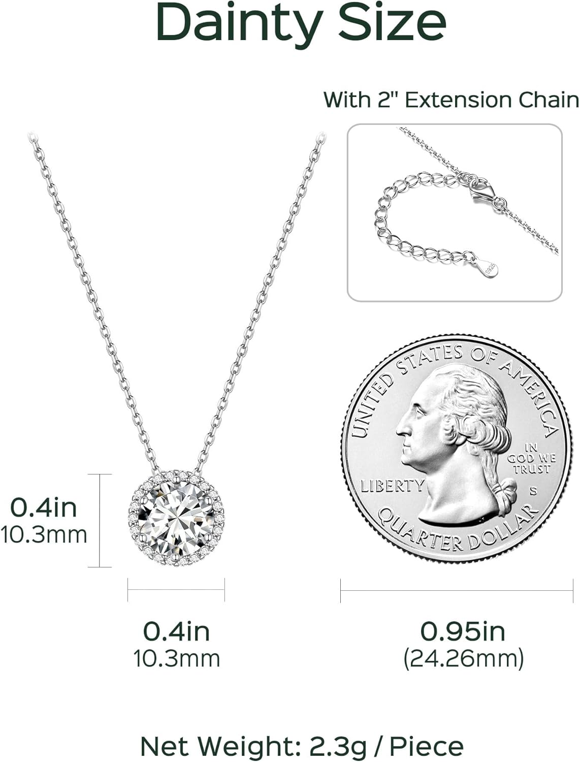 Round Cut Birthstone with Cubic Zirconia Necklace