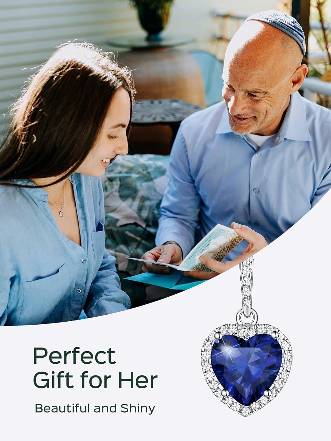 Heart Birthstone With Cubic Zirconia Necklace