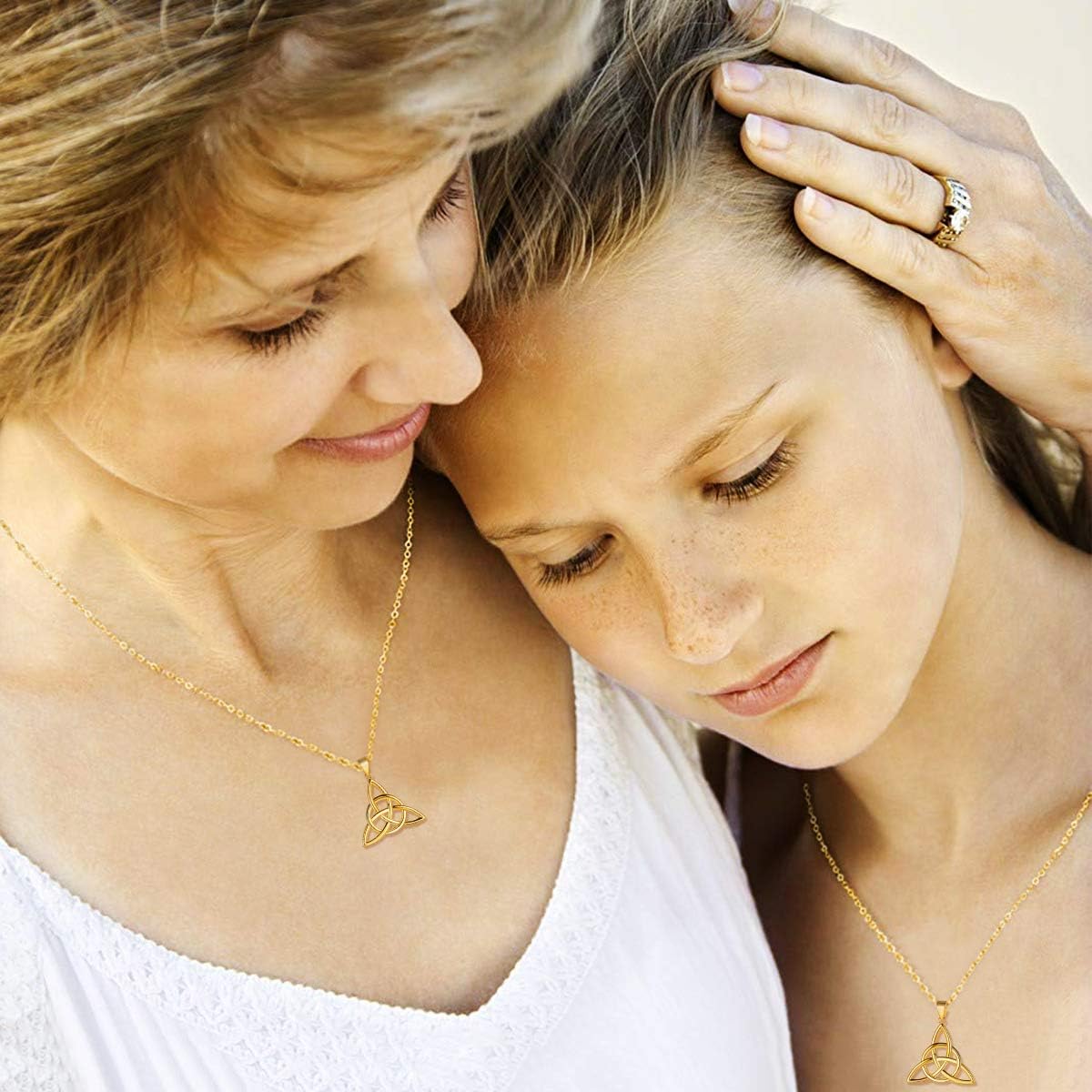 Luck Irish Celtic Knot Triangle Necklaces for Women