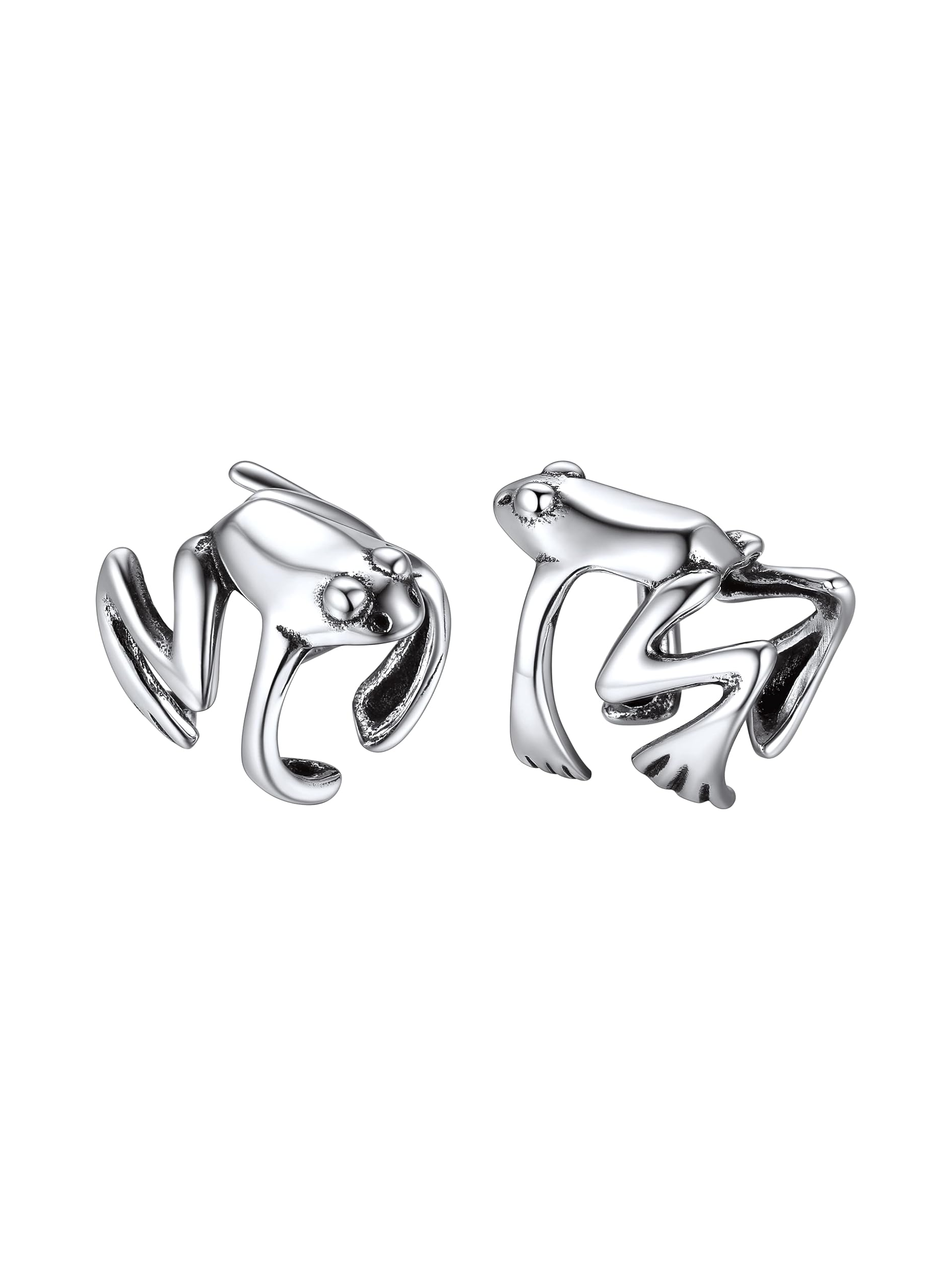 Tree Frog Non-Piercing Cuff Ear Clip Earrings