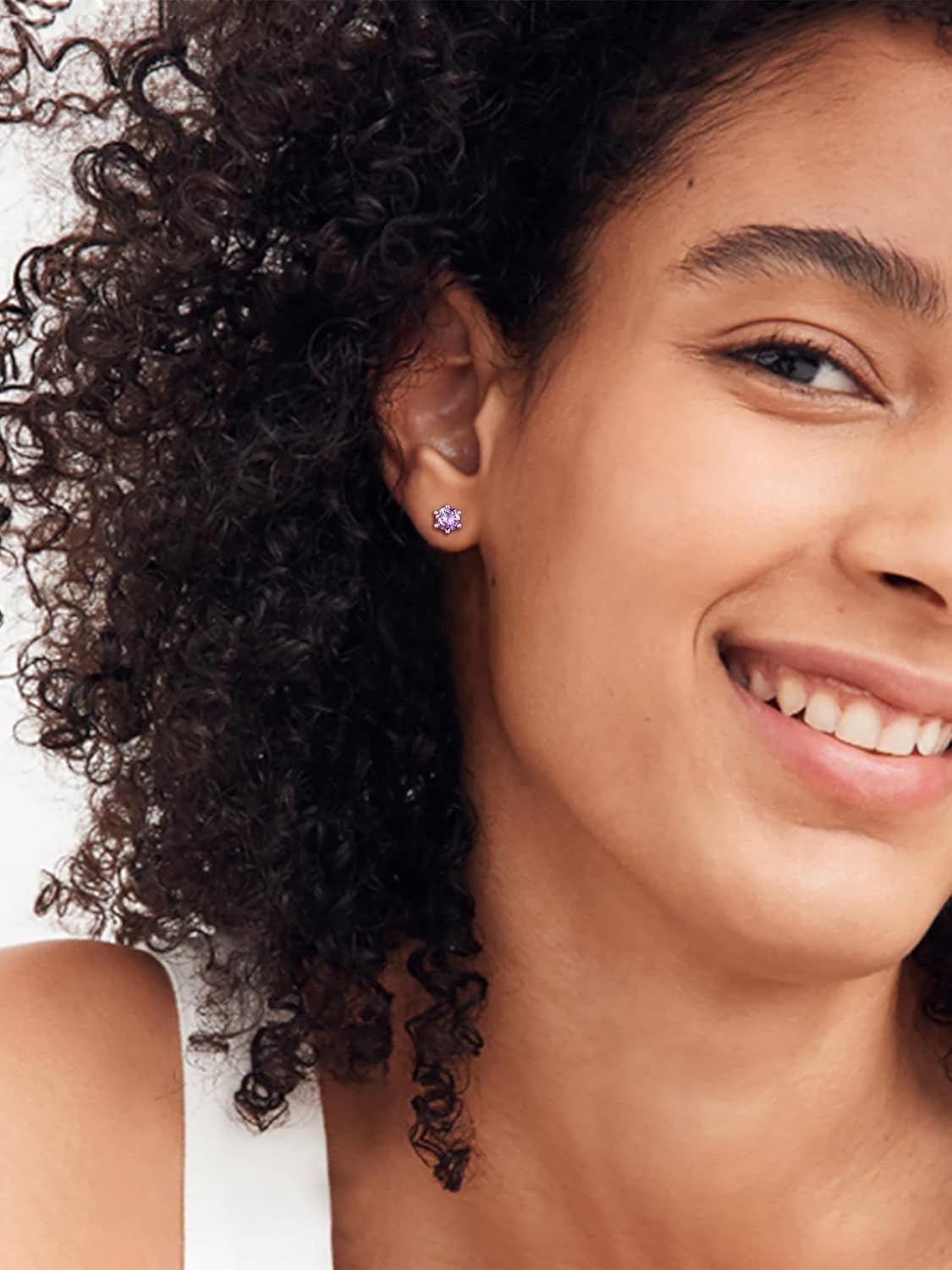 12 Months Sparkling Round Birthstone Halo Stud Earrings for women, june birthstone, Alexandrite Jewelry, Gemini Birthstone, Cancer Birthstone, birthstone jewelry, gift idea