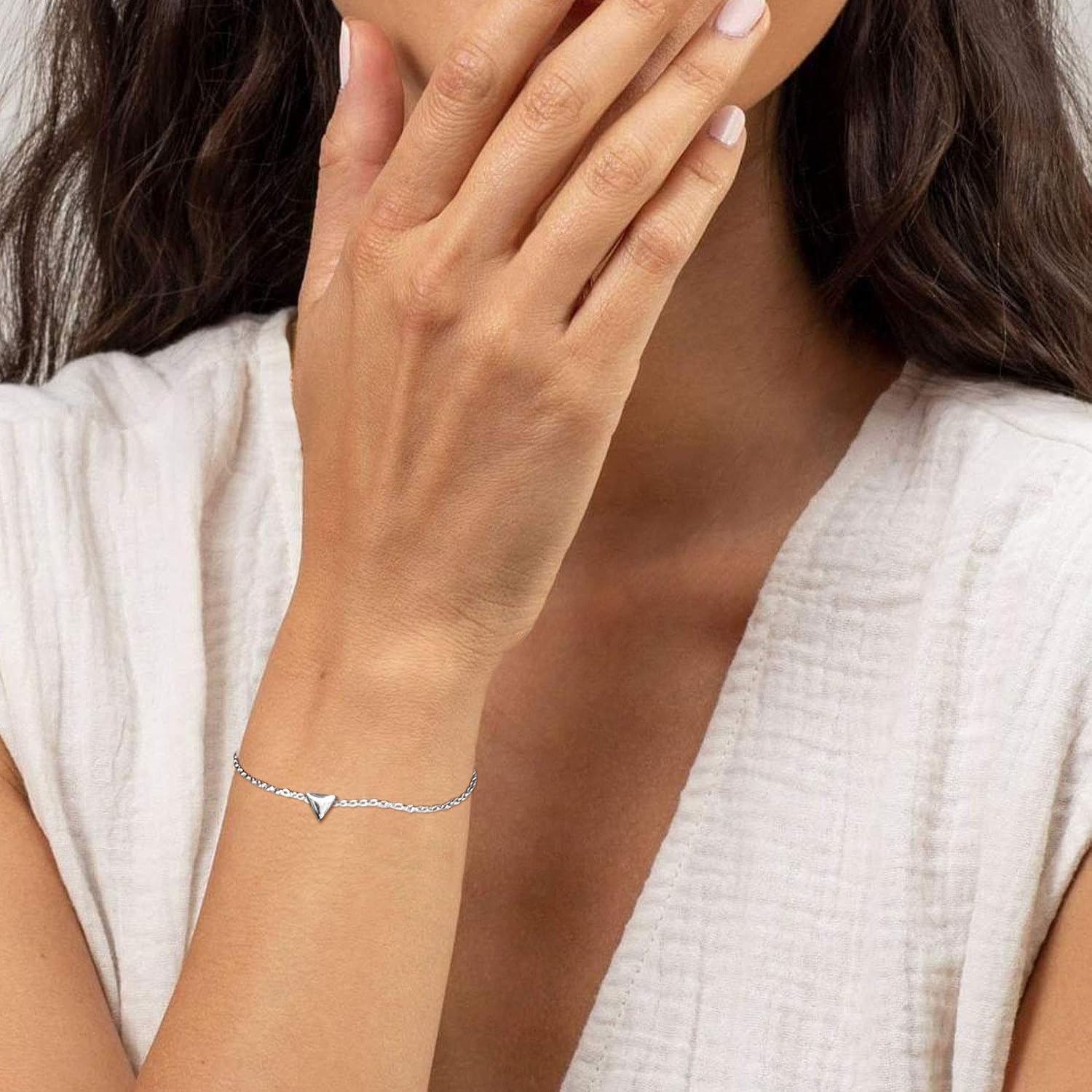 Modern Geometric Charm Triangle Bracelet for Women
