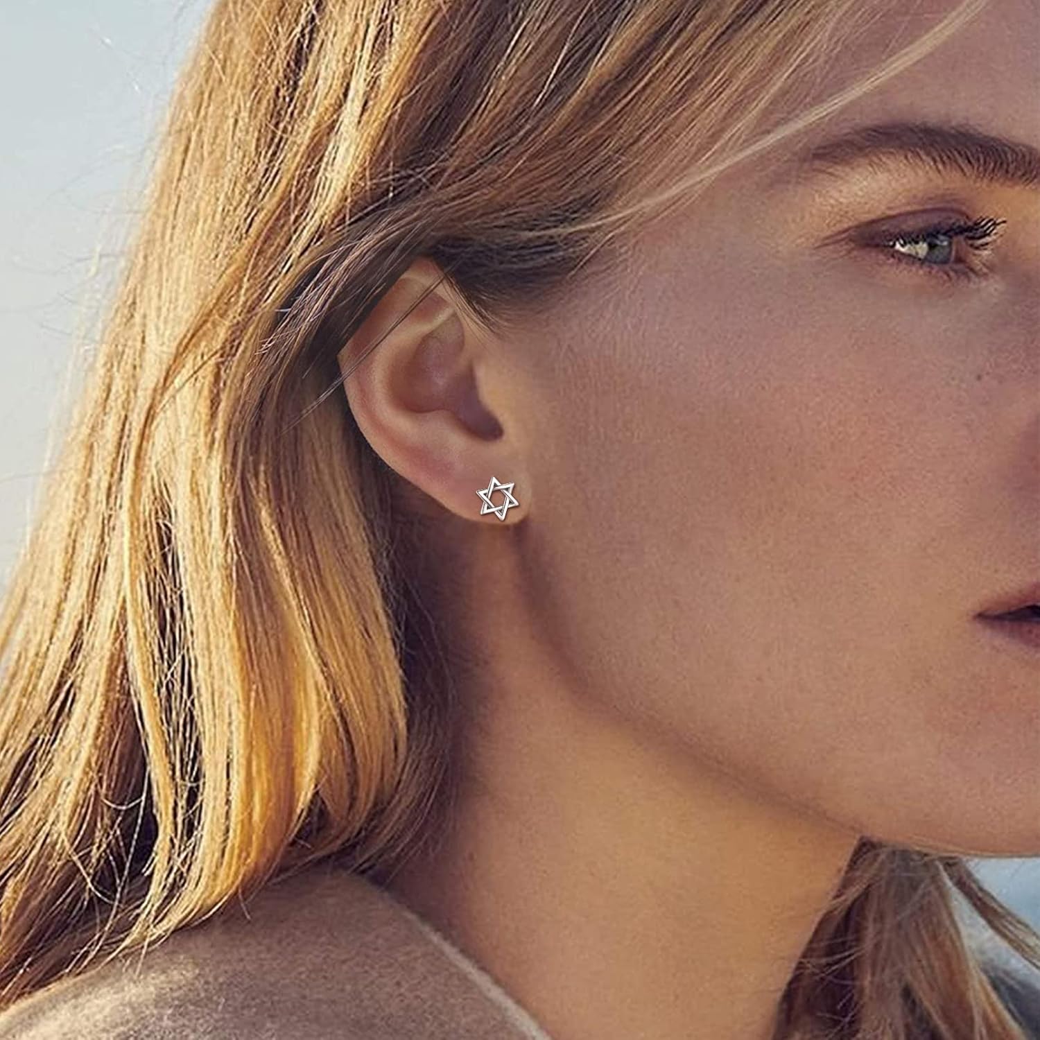 Star of David Stud Earrings for Women