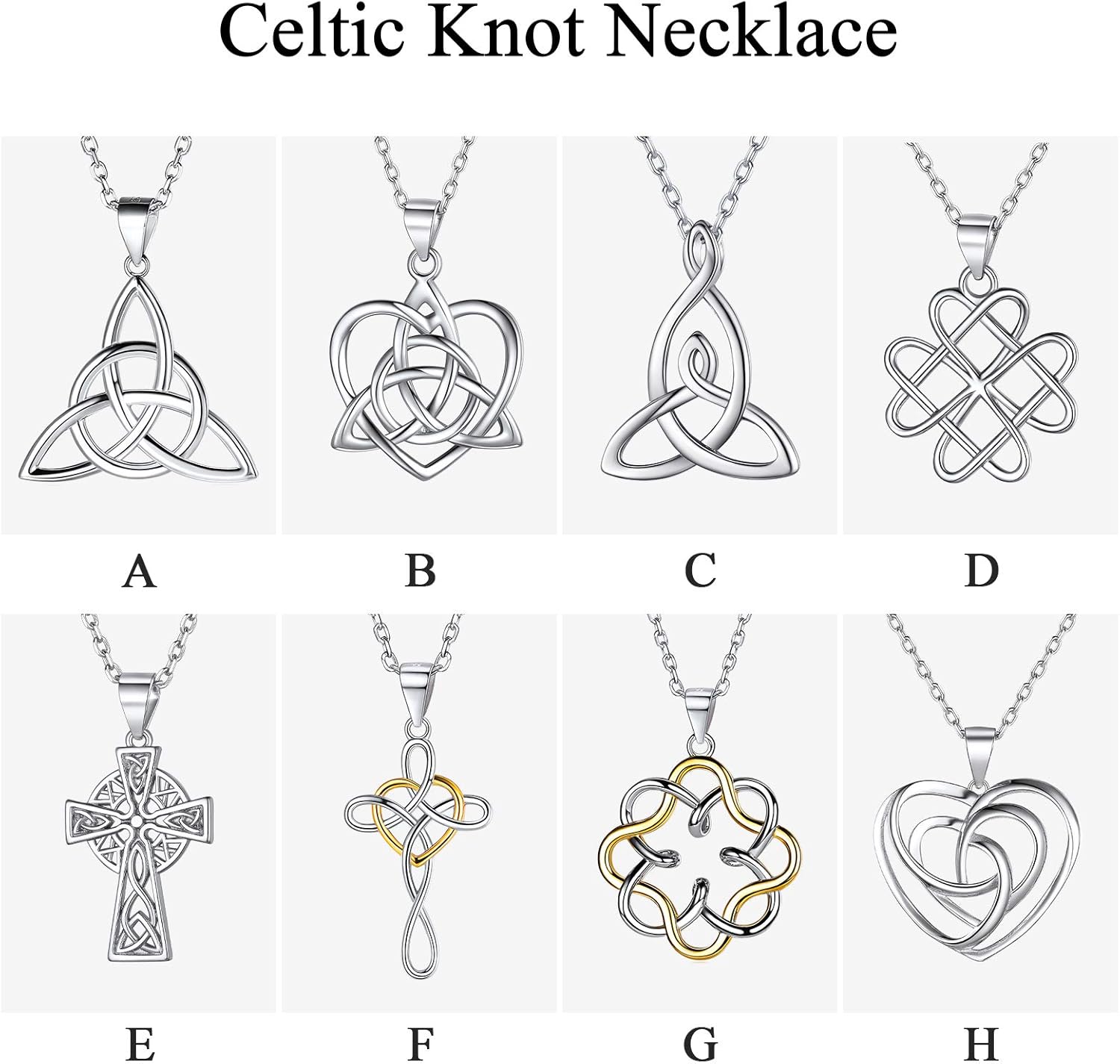 Celtic Knot Pendant Necklace  in Different Style