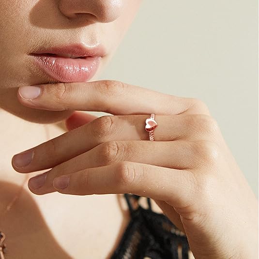 Heart Adjustable Open Ring for Women