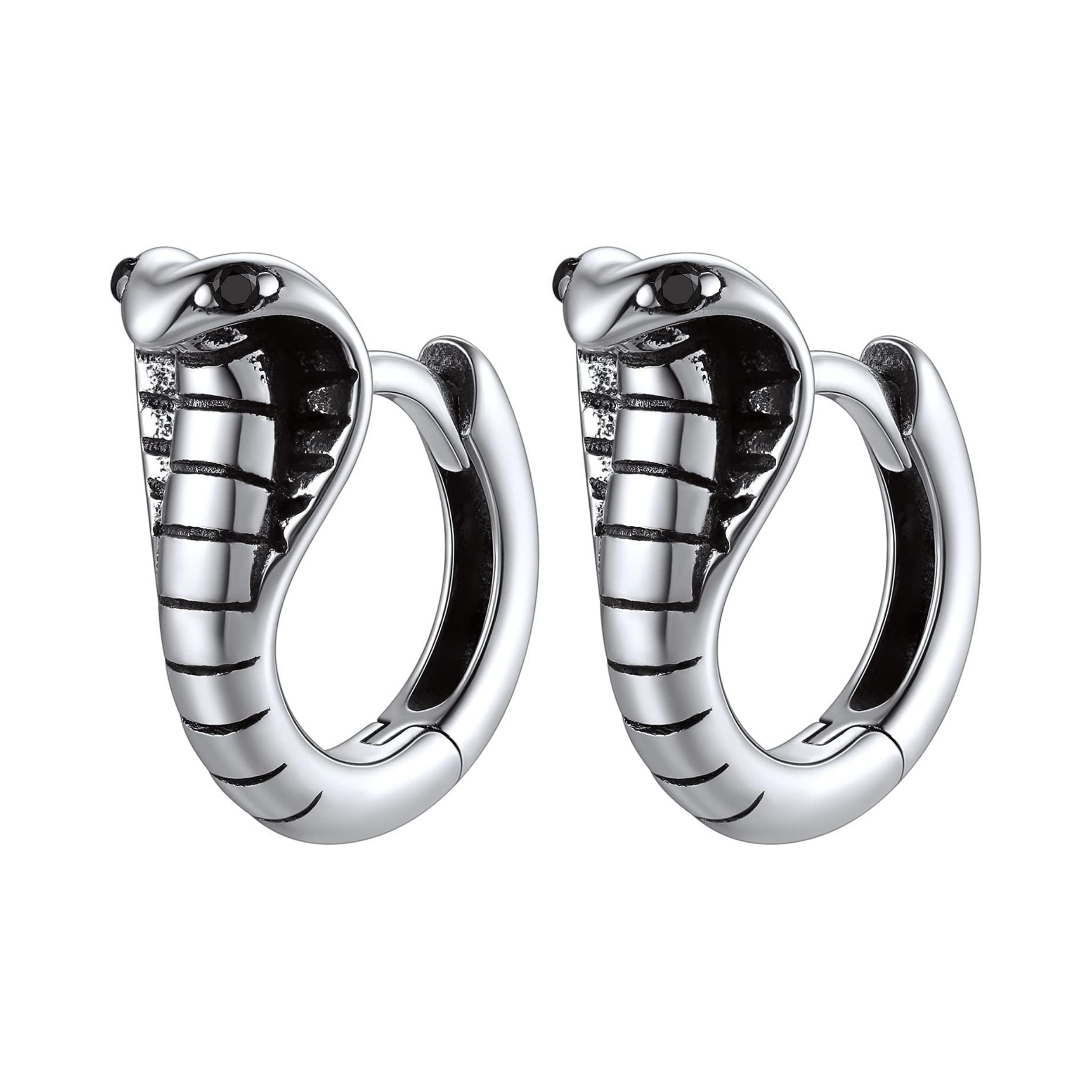 Cobra Thick Huggie Hoop Earrings